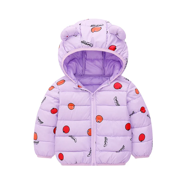 Купи Jacket 2022 New Thin Jackets For Boys Printed Children's Zipper Down Cotton Coats For Girls With Hood Cropped Jackets 1-5 Years за 756 рублей в магазине AliExpress