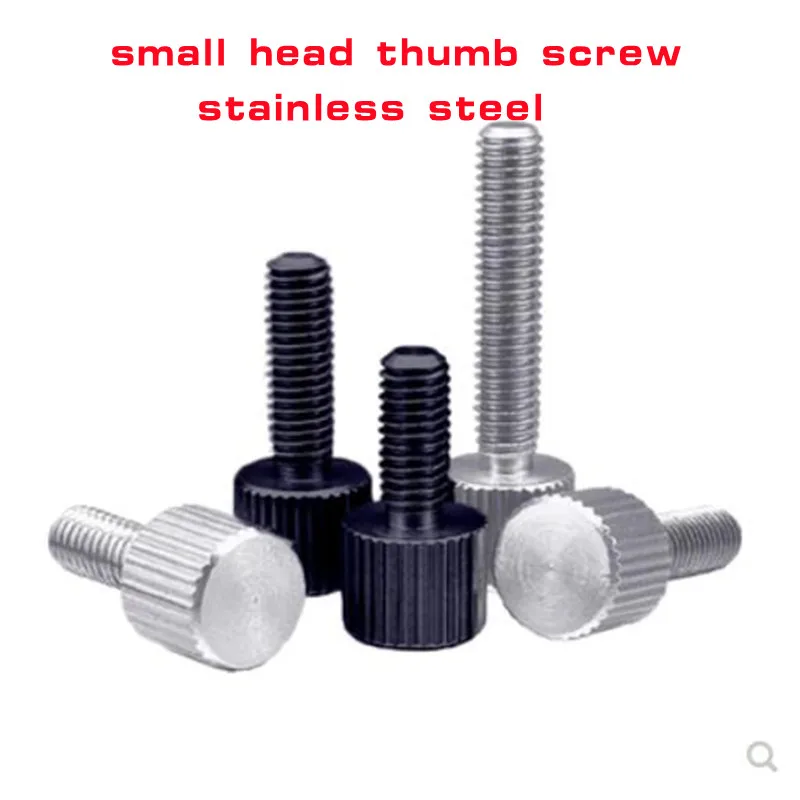 

2-10pcs M2 M2.5 M3 M4 M5 M6 304 Stainless Steel Thumb Screws Small Plain Type Metric Knurled Head Manual Adjustment Screws