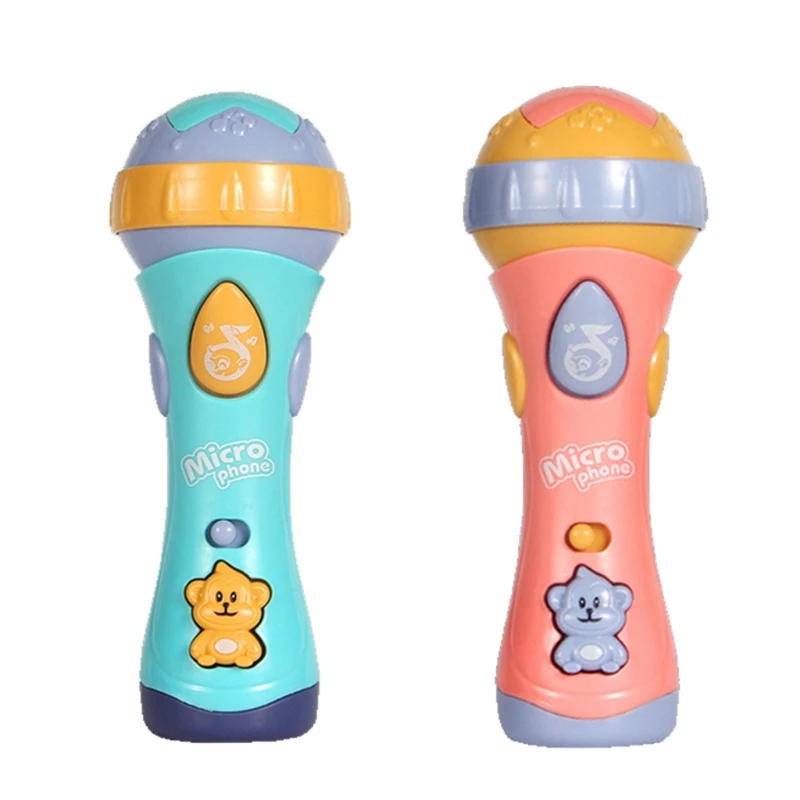 

Children Microphone Toy Voice Changer Music Playing Function And Colored Lights Kids Toys For Girls And Boys
