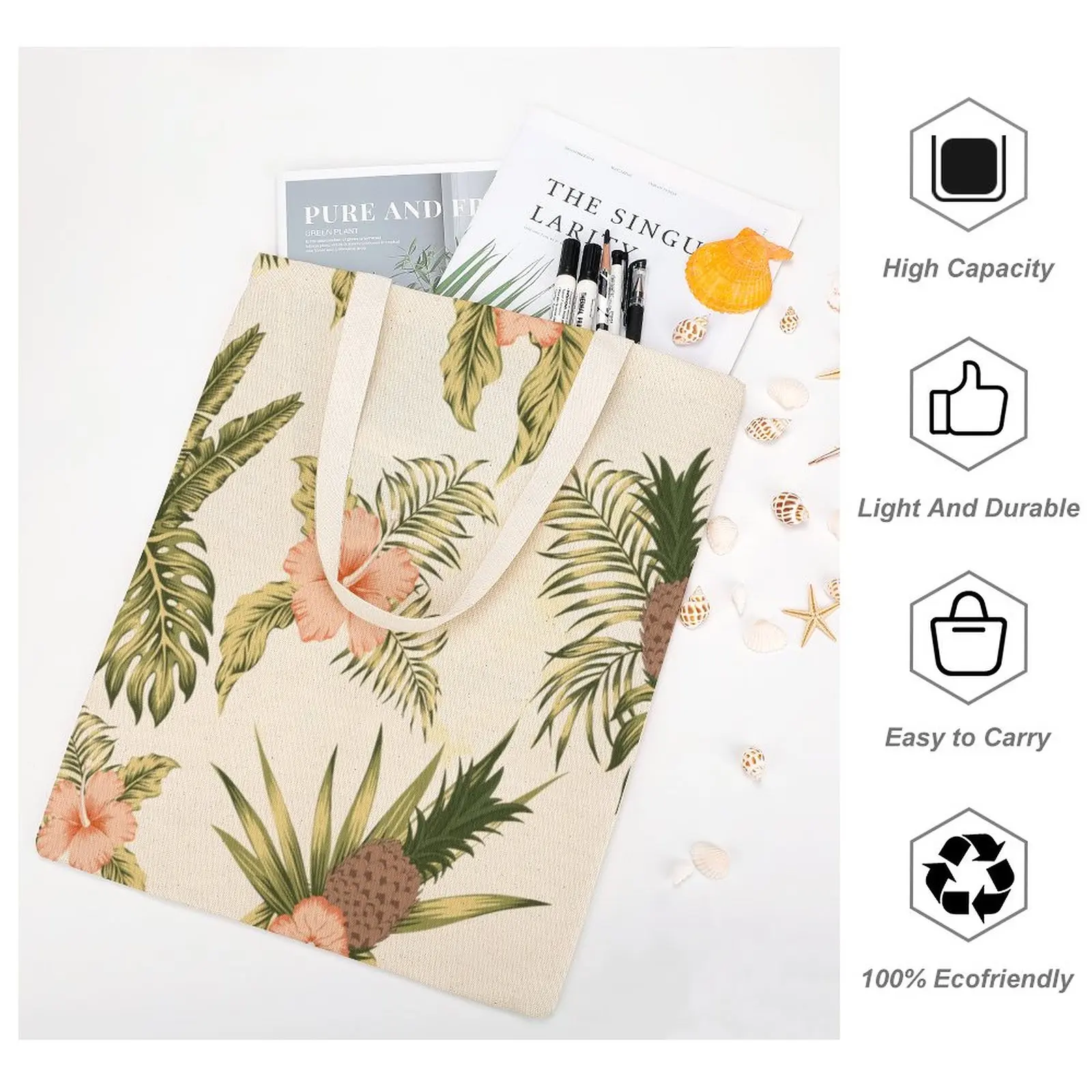 Customized Pattern Tote Shopping Bag for Women Summer Beach Handbag Female Casual Top-handle Bag Fashion Big Size Handbag Tote