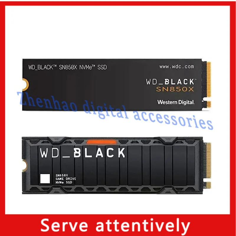 Для WD BLACK SN850X 1 ТБ 2 NVMe внутренний игровой твердотельный накопитель с радиатором