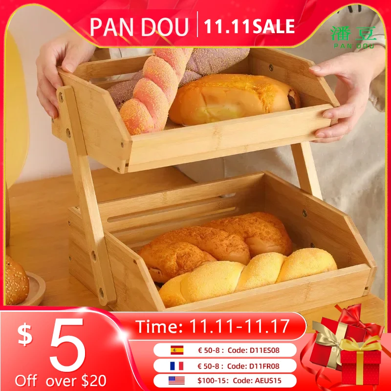 

Бамбуковая многослойная быстрая кухонная сливная корзина для фруктов и овощей многофункциональная полка для хранения овощей