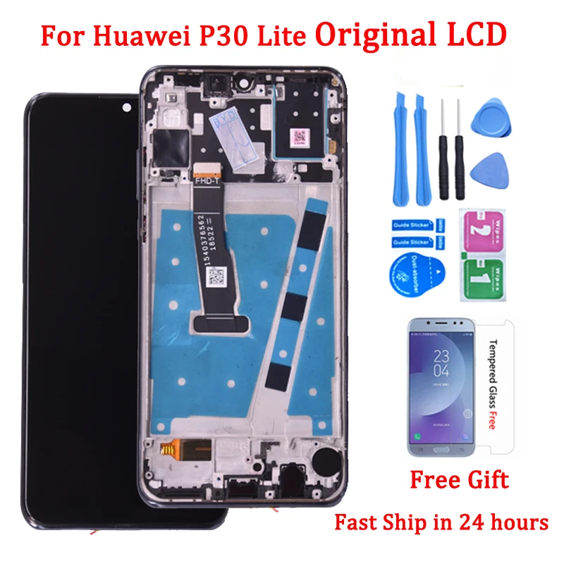 

ЖК-дисплей для HUAWEI P30 Lite, ЖК-дисплей, сенсорный экран, дигитайзер в сборе для HUAWEI Nova 4e MAR-LX1 LX2 AL01
