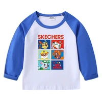 paw patrol cross border spring autumn childrens t shirts round neck cartoon long sleeved tops bottoming boys and girls clothes