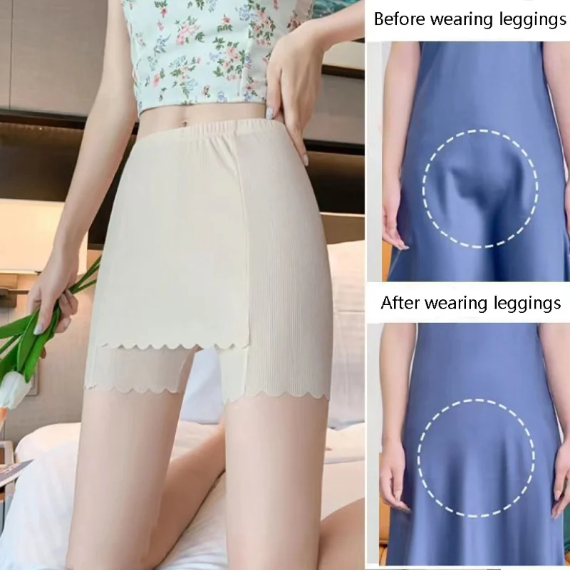 

Летние леггинсы, женские ледяные шелковые шорты, штаны, однотонные леггинсы, юбка, бесшовные леггинсы, женские сексуальные и Клубные леггинсы