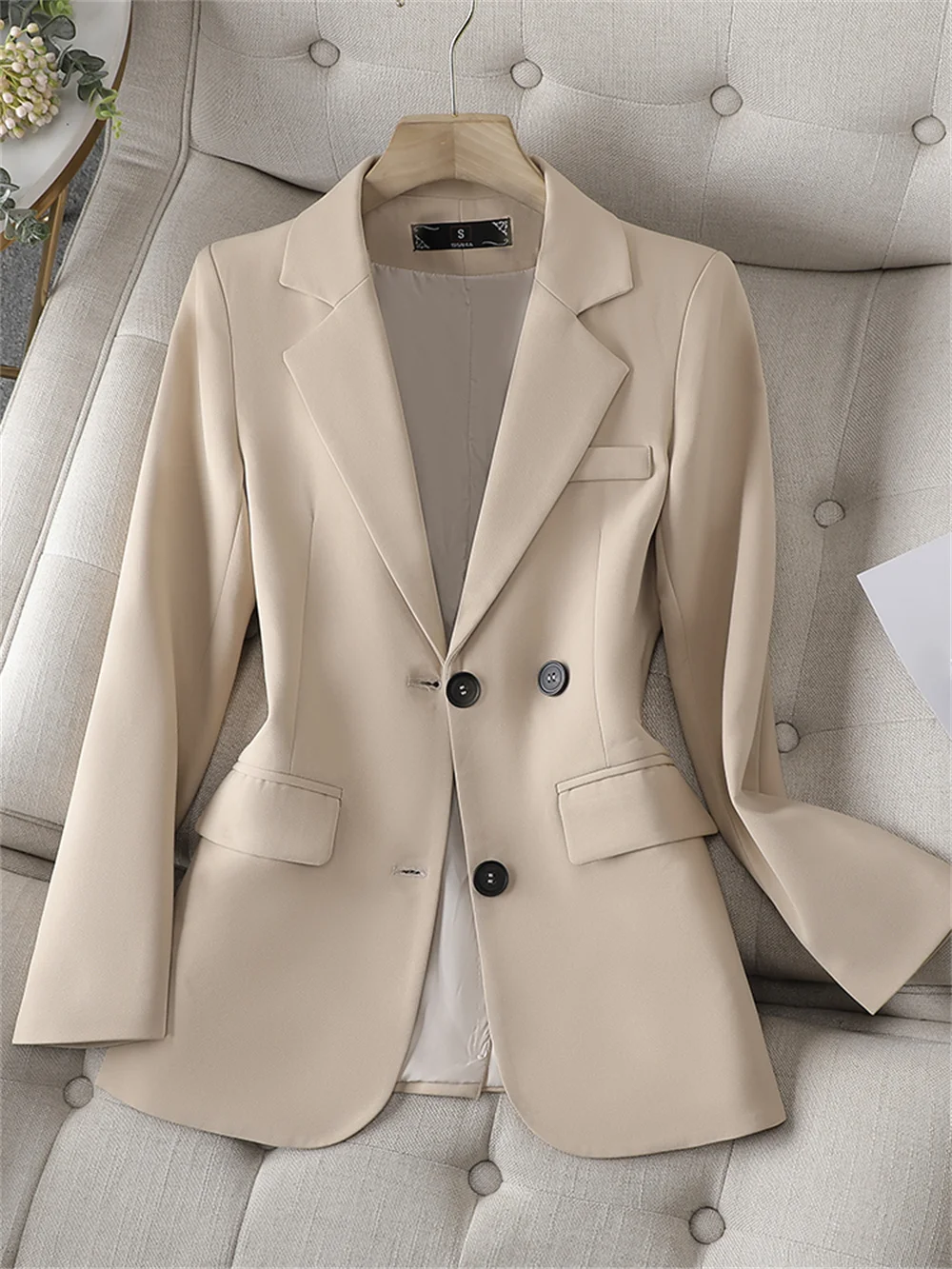 Elegant Woman Formal Blazer Jacket 2023 New in Female Long Sleeve Jacket Coat Fashion Office Ladies Business Work Wear