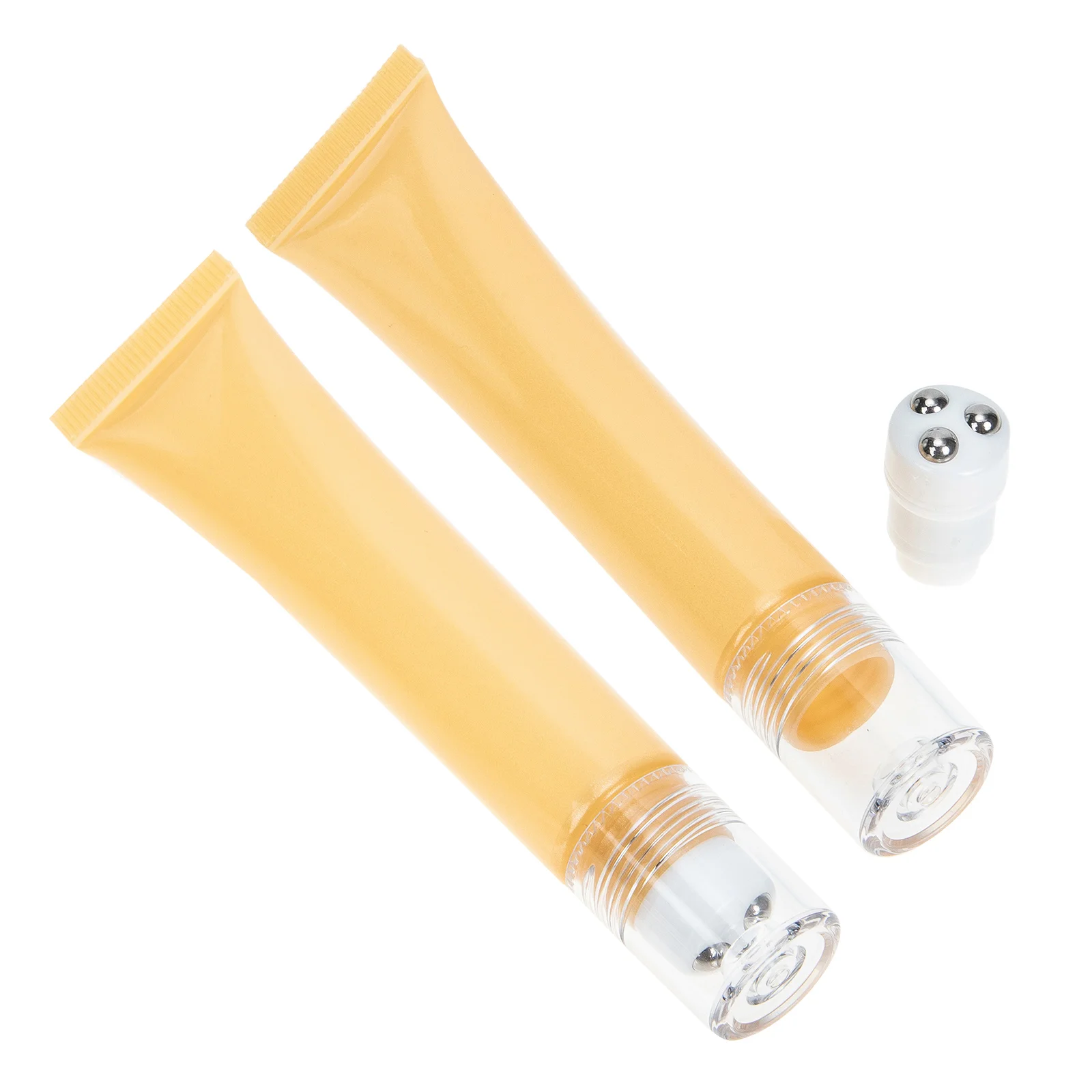 

2 Pcs Tube Bottle Essential Oil Container Massage Lotion Pack Empty Storage Holder Plastic Dispenser Travel Shampoo