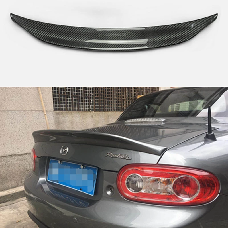Фото Для MX5 NCEC Roster Miata EPA Type 3 2009-2015 задний спойлер багажника из углеродного волокна, задний багажник, крыло, Стайлинг автомобиля №1