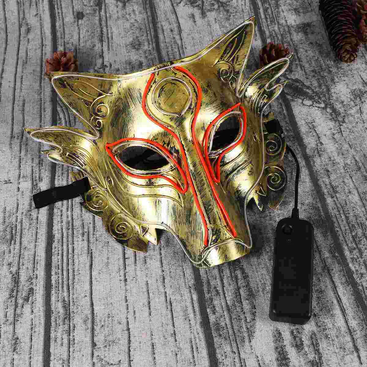

Wolf Head Mask Modeling Prom LED Glowing Halloween Cosplay Costume Masks Adults
