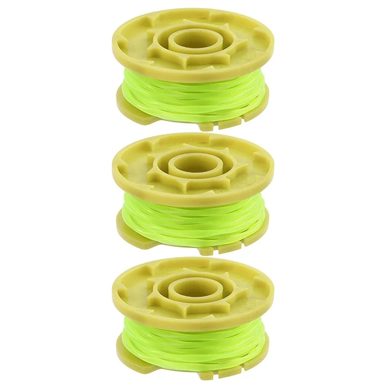 

3 Pack AC80RL3 11Ft 0.080Inch Twisted Line And Spool Replacement For Ryobi One PLUS+ 18V, 24V, 40V Cordless Trimmers