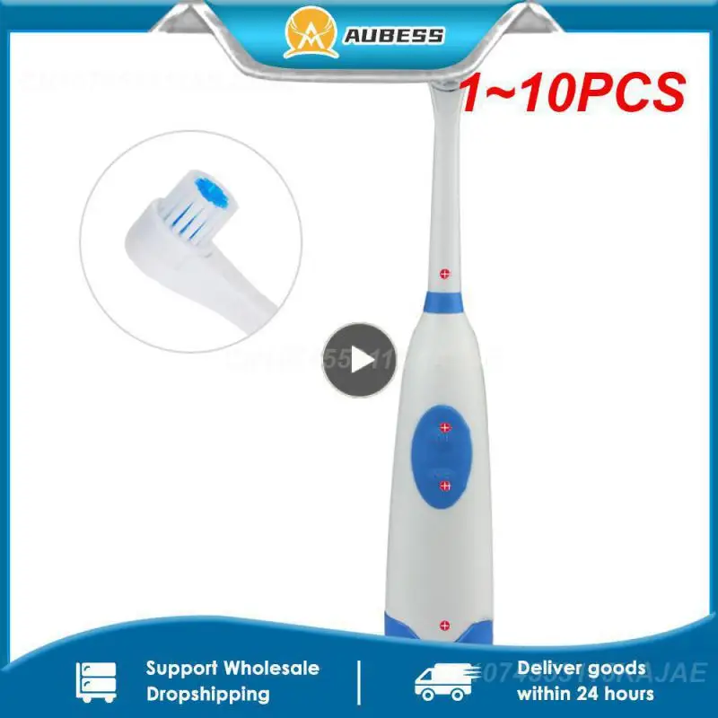 

1~10PCS Oral Hygiene Rotary Electric Toothbrush Waterproof Tooth Whitening Household Care With 4 Soft Brush Head TSLM1