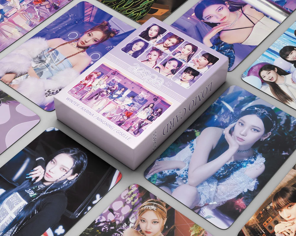 Kpop 55pcs Aespa Cards Dreams Come True Karina Winter Lomo Card Photocard Gifts For Women Poster Album Map Postcard