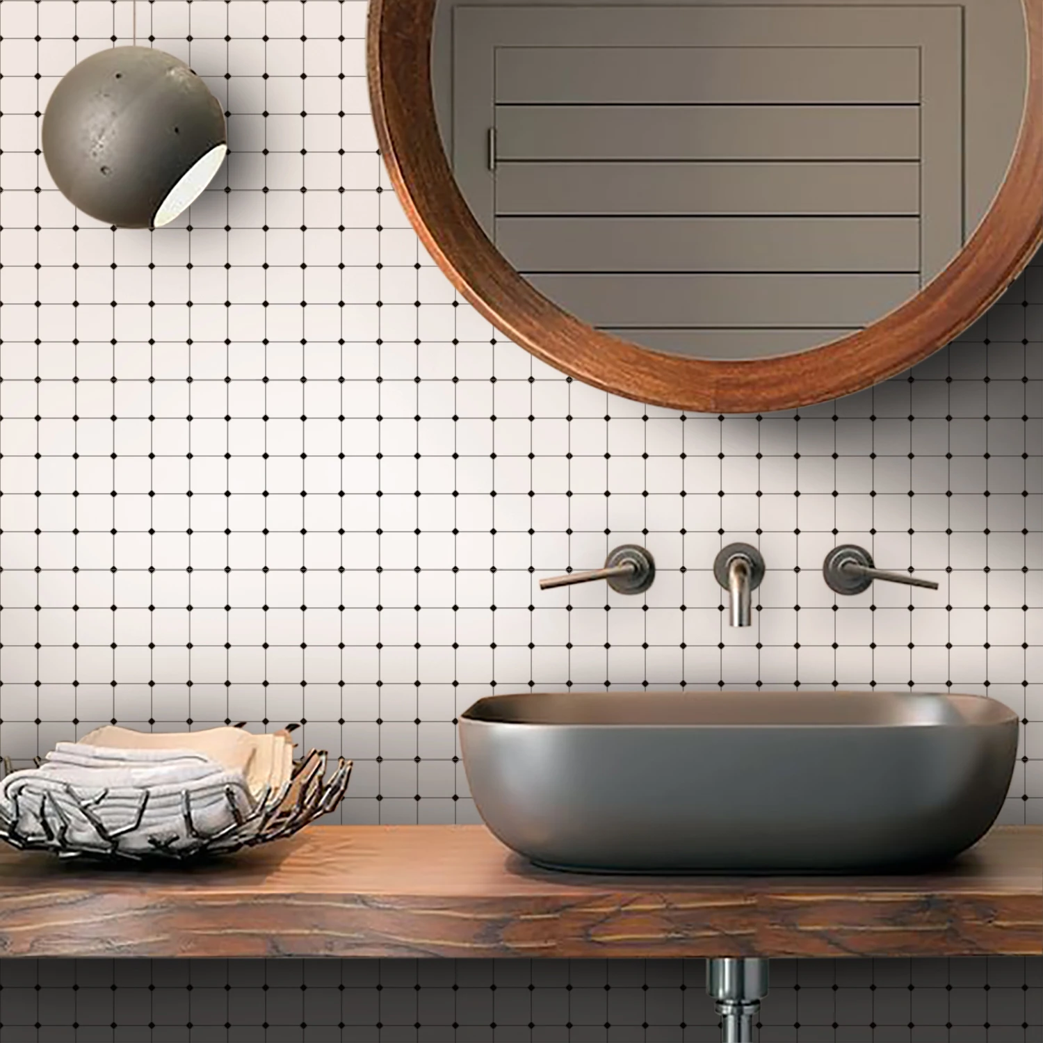 

12PcsX20cmX20cm Vinyl Floor Wall Tile Sticker Transfer, Non-slip Sticky Back Tile Decals for Kitchen Bathroom Self-adhesive Peel