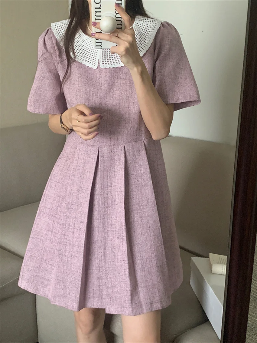 

Женское мини-платье с крючком Alien Kitty, фиолетовое облегающее ТРАПЕЦИЕВИДНОЕ ПЛАТЬЕ с цветочным принтом, элегантная повседневная одежда для ...