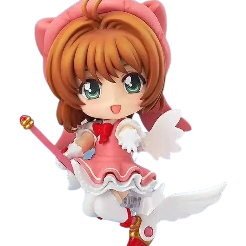 

10Cm Gsc Movie Anime Character Figure Card Captor Sakura Kinomotosakura Lovely Girl Mini Version Q Face Change Movable Model Toy