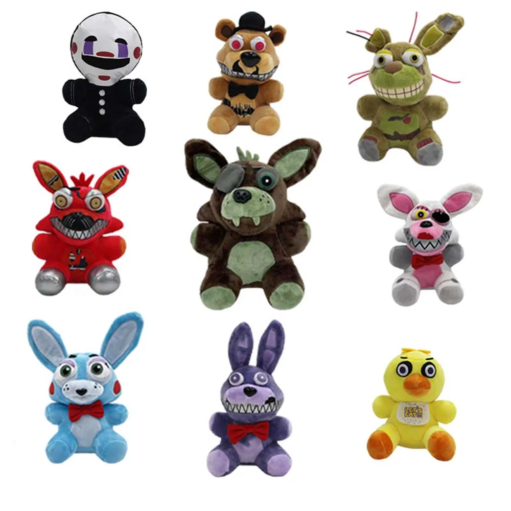 

18CM FNAF Five Night At Freddy Plush Toys Game Doll Bonnie Bear Foxy peluche Cartoon Stuffed Dolls Freddy Toys For Children Gift