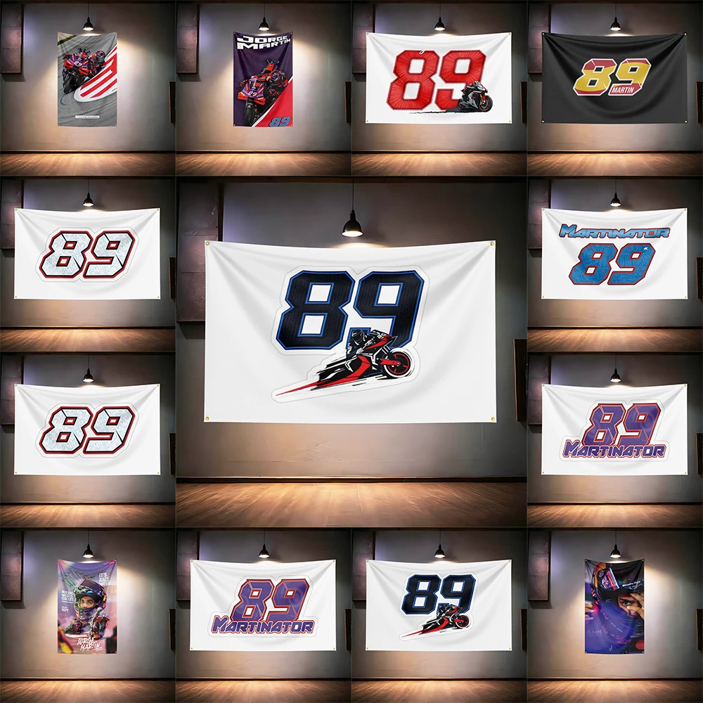 Фото Флаг для фанатов Jor-ge Martins Racing, баннер для декора стен гаража для фанатов MotoGP №1