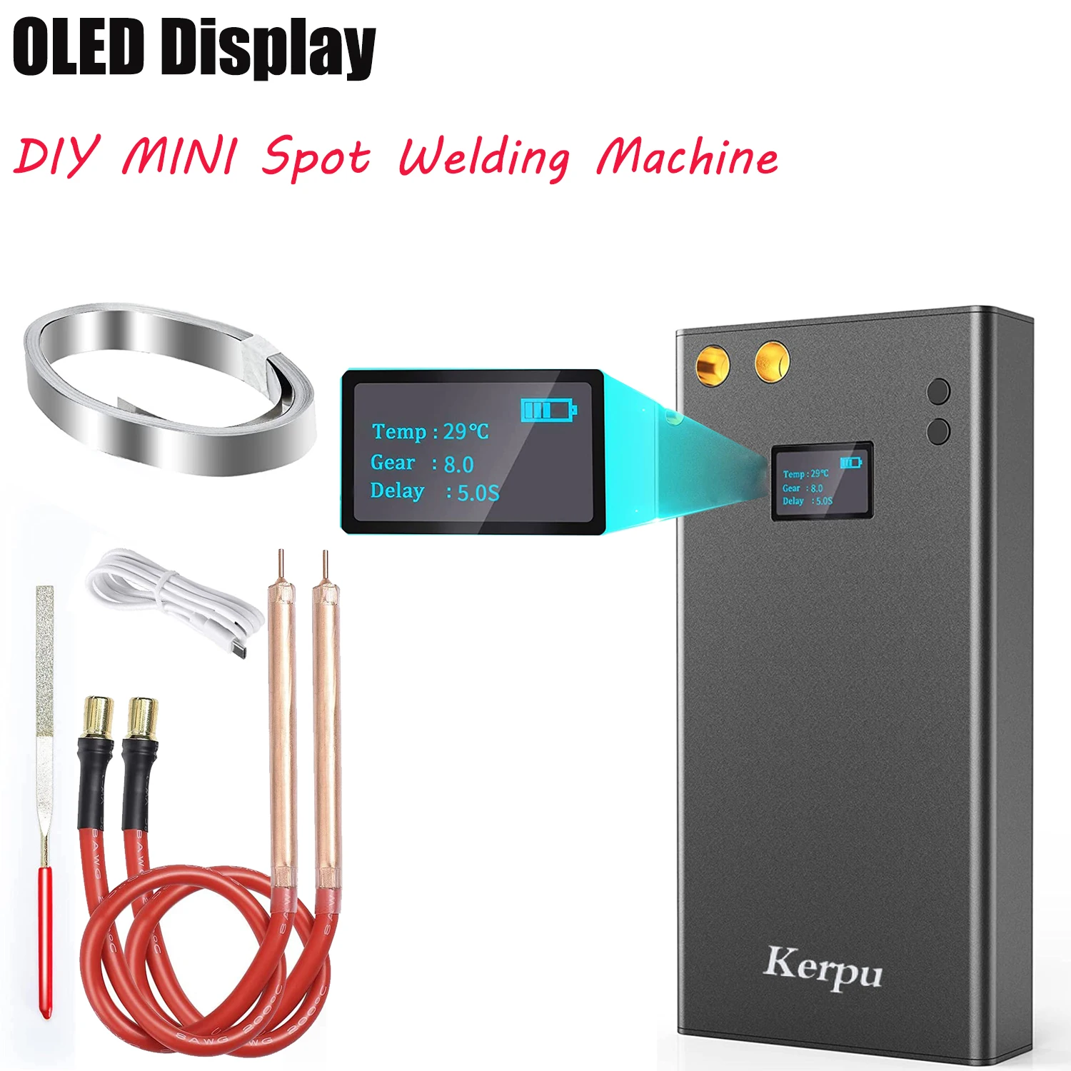

Мини-аппарат точечной сварки с OLED-дисплеем, 7 передач