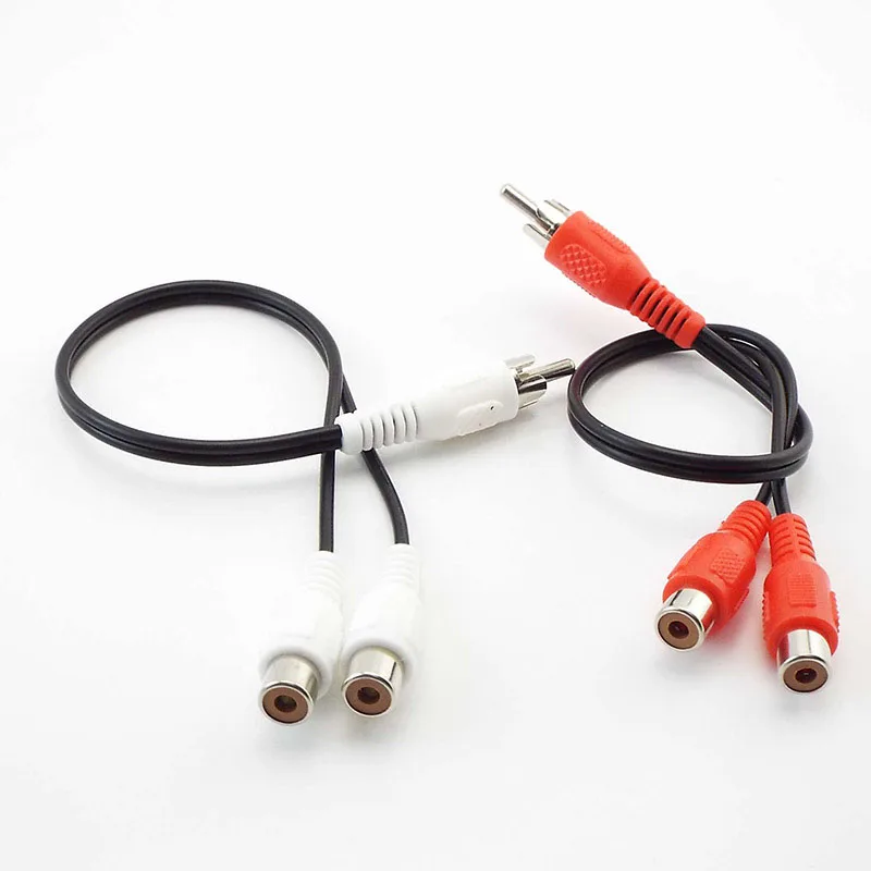 

Новый разветвитель 1-2 Way Y кабель RCA штекер-2 гнезда Разъем Аудио адаптеры проводной шнур 0,25 метра аудио кабели E1