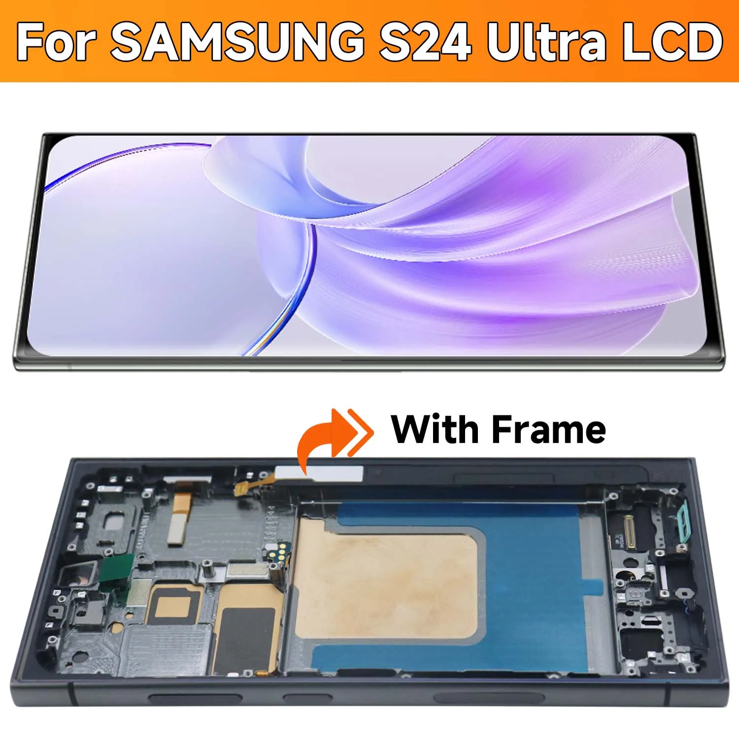 6 8 "Динамический AMOLED 2X 120 Гц для Samsung S24 Ultra LCD SM-S928B SM-S928B/DS S928U Дисплей с цифровым