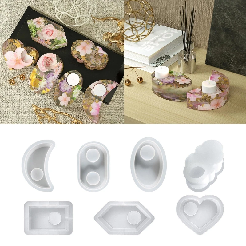 

Resin Candle Holder Silicone Mould 3d Candle Holder Mold Tealight Holder Resin Mold DIY Candlestick Epoxy Casting Mold 124A