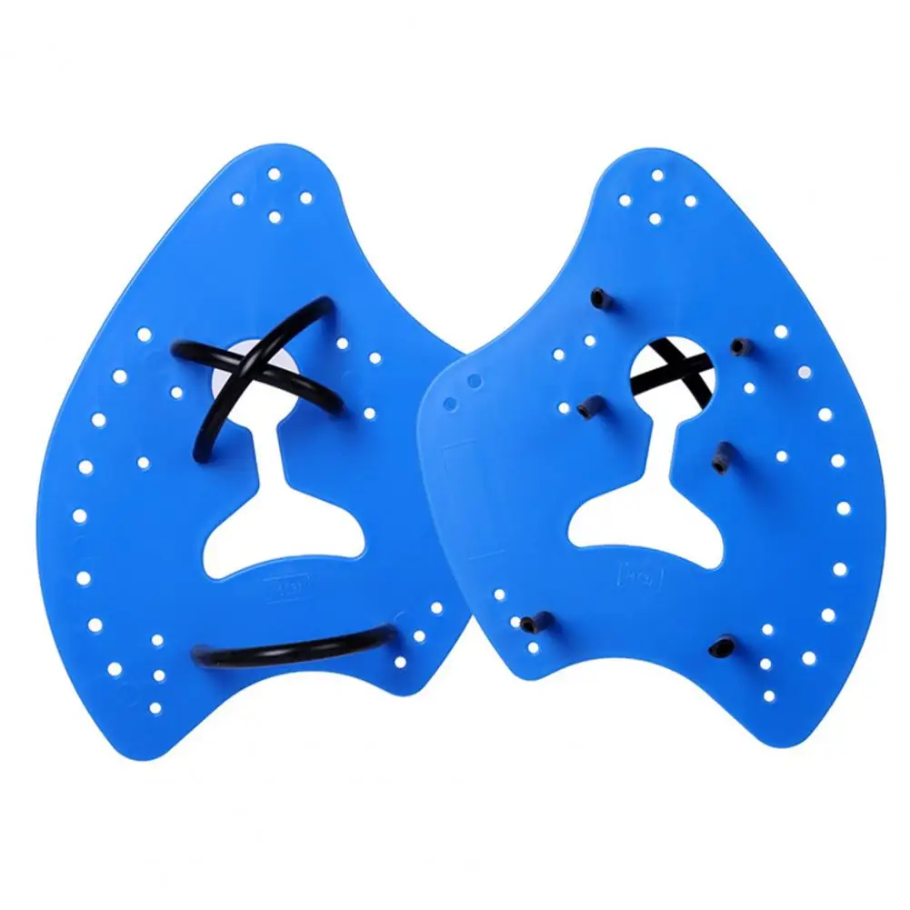 1 пара плавательных ручных лопастей с силиконовыми отверстиями для ремня