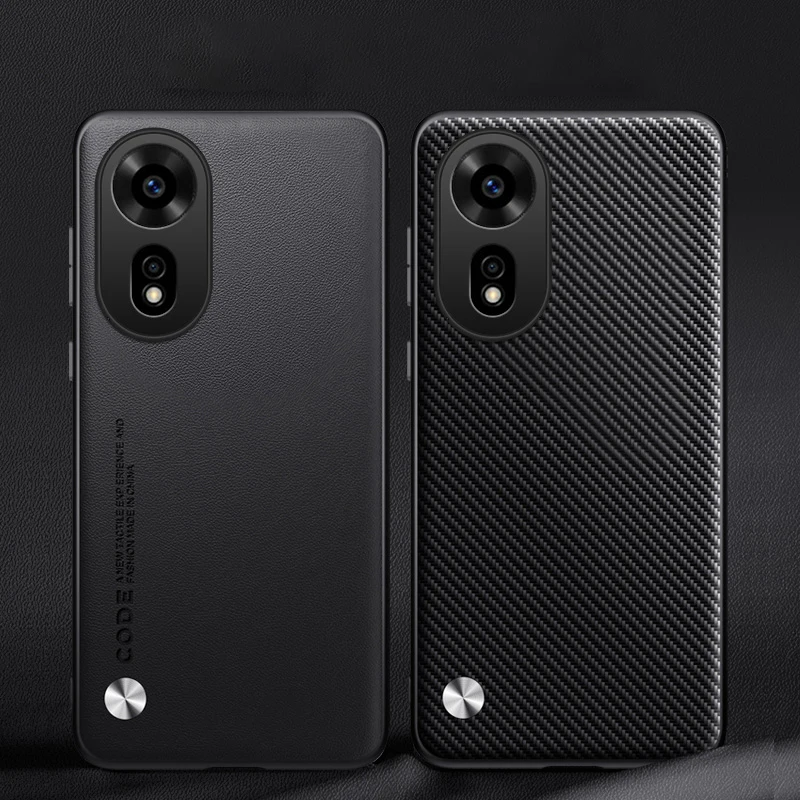 Кожаный чехол для Huawei nova 12 SE матовый Силиконовый из углеродного волокна с полной