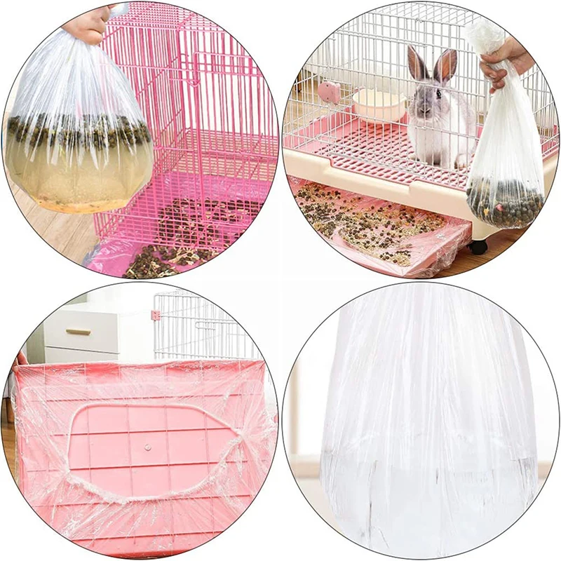 

10PCS Pet Tray Disposable PE Films Rabbit Litter Mat Cage Tray Cover Cage Chassis Film Cover Toilet Large Changing Pad