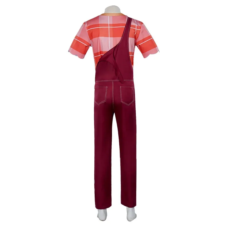 Фото CyAnime Wreck It Ralph Косплей Костюм Футболка Топ и комбинезон Комплект Хэллоуин Маскарад Карнавальный костюм для вечеринки для мужчин и женщин №4