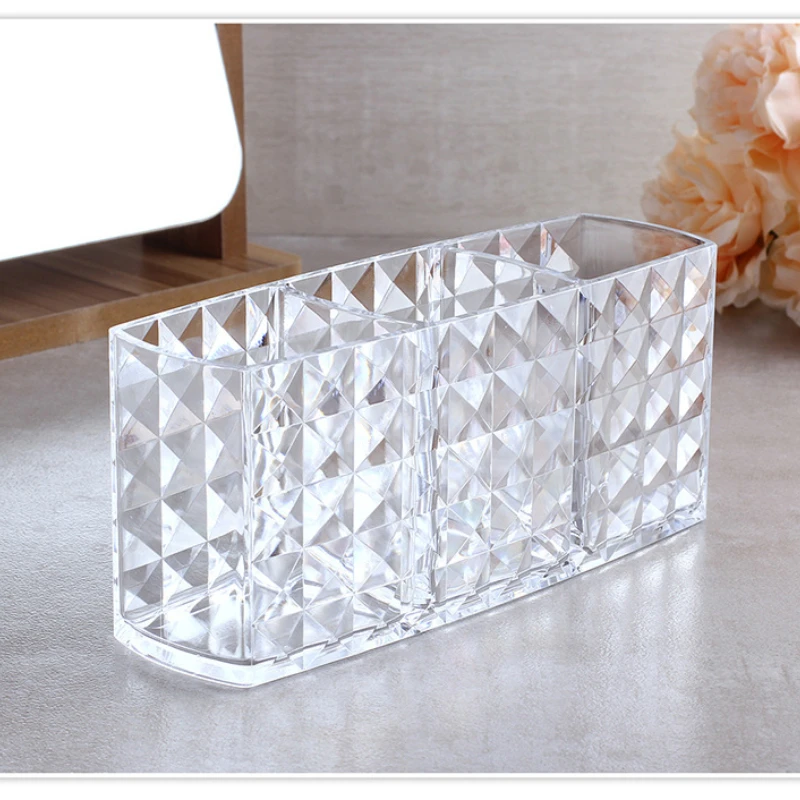 

Контейнер для хранения акриловых кистей для ногтей, органайзер с 3 отделениями, косметический контейнер, для макияжных кистей, ручек, набор инструментов, демонстрационный держатель, 1 шт.