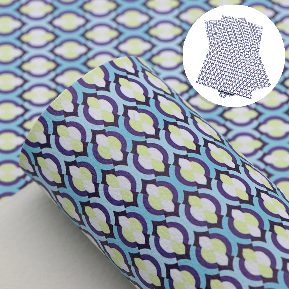 Листы из искусственной кожи с геометрическим рисунком 20 х33 см |