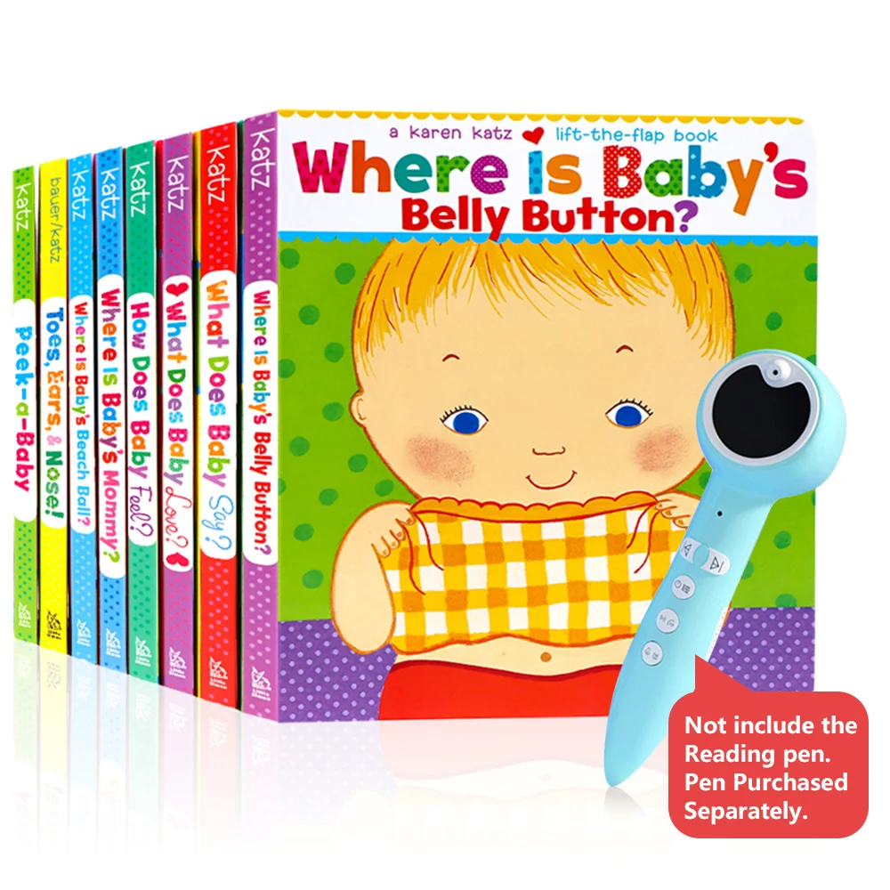 

Where Is Baby's Belly Button By Karen Katz Learn English Picture Story Card board Book Kids Educational Toys for Children