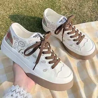 bandana summer shoes 2022 fashion patchwork plaid casual women espadrilles students daily wear lace up canvas sneakers