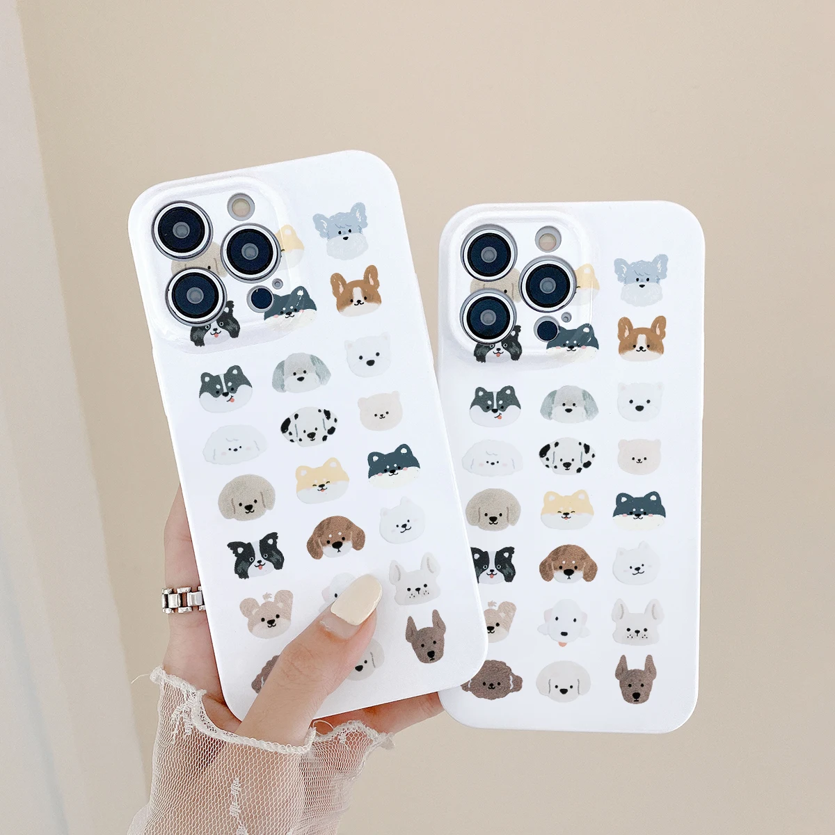 Чехол для телефона с изображением милой собаки iPhone 15 14 13 12 11 Pro Max защита от падения