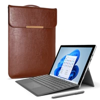 brown pu leather laptop sleeve bag case notebook envelop for microsoft surface pro 7 plus 8 x 6 5 4 3 waterproof laptop bag
