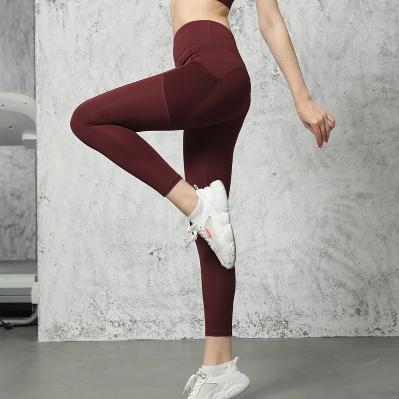 LUOYIYANG High Waist with Mesh Pockets Sexy Women's Leggings Push Up Gym Seamless Sports Wear Fitness Woman Workout 2022 S-XXL