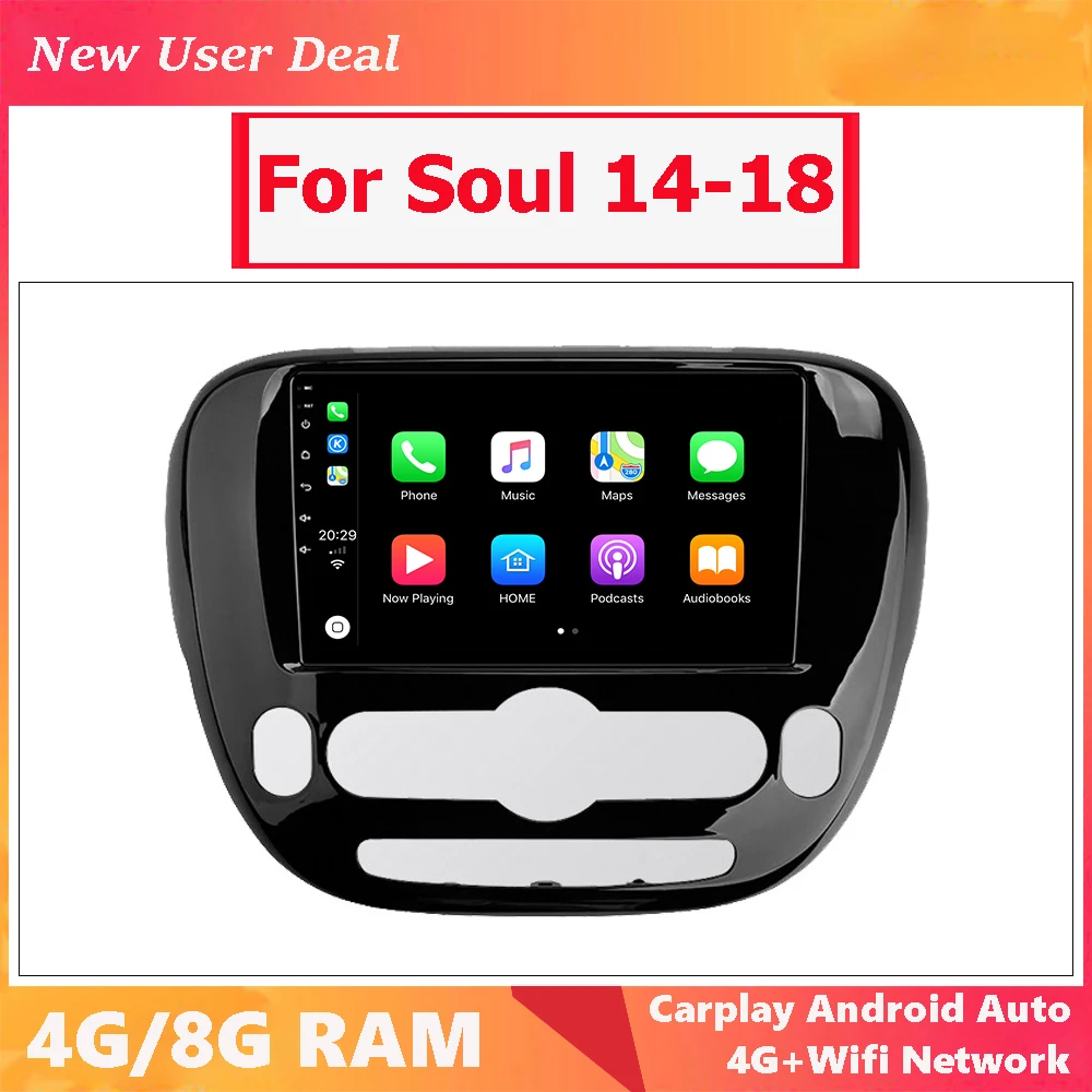 

Car Intelligent System Head Unit Android 12.0 Radio For KIA Soul 2014 2015 2016 2017 2018 With Gps Carplay 2K Touch Screen