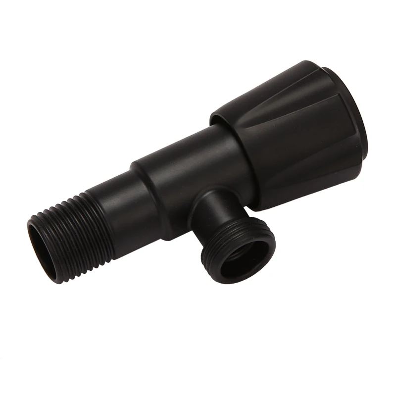 

Black Paint Sink Valve Stainless Steel Valve Tap Hot And Cold Universal Water Input Valv Toilet Large Flow Angle Valve Black Tap