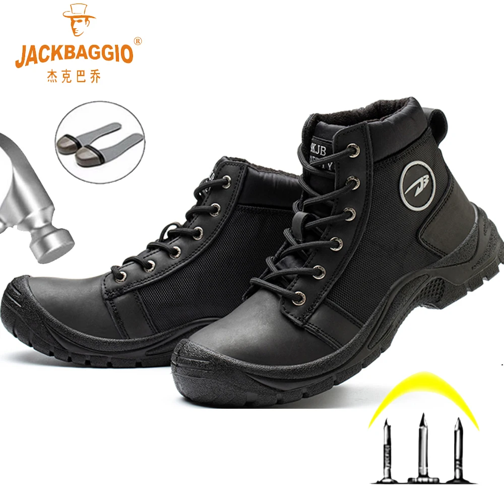 

Winter Men's Safety Boots Warm Steel toe Work Man Security Boots Men Anti-smash Work Safety Sneaker Shoes Riding Hiking Boots