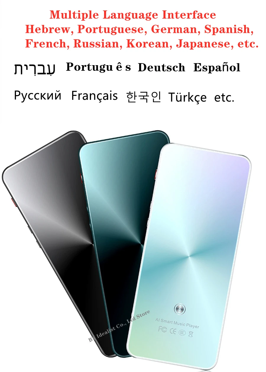 Музыкальный проигрыватель Mp4 с поддержкой Wi-Fi Bluetooth 16 ГБ Сенсорный Экран 4 8 дюйма -