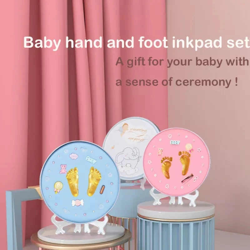 Baby HandPrint Footprint Kit Hand Print Baby Mud and Foot Print Baby Souvenirs Mold Hundred Days Gift Baby Gifts Newborn Toys