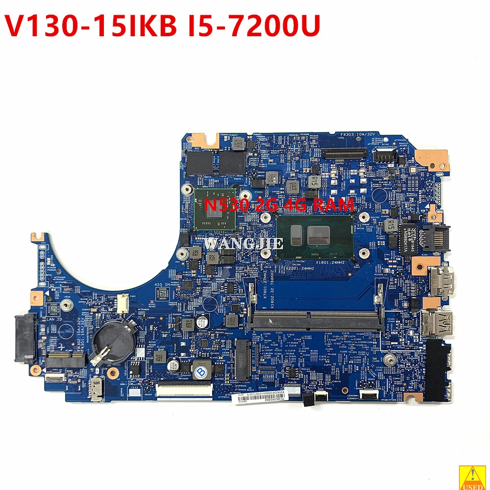 

Used 5B20R33564 For Lenovo V330 V130-15IKB Laptop Motherboard I5-7200U N530 2G GPU 4G RAM 17807-3M 448.0DC05.003M