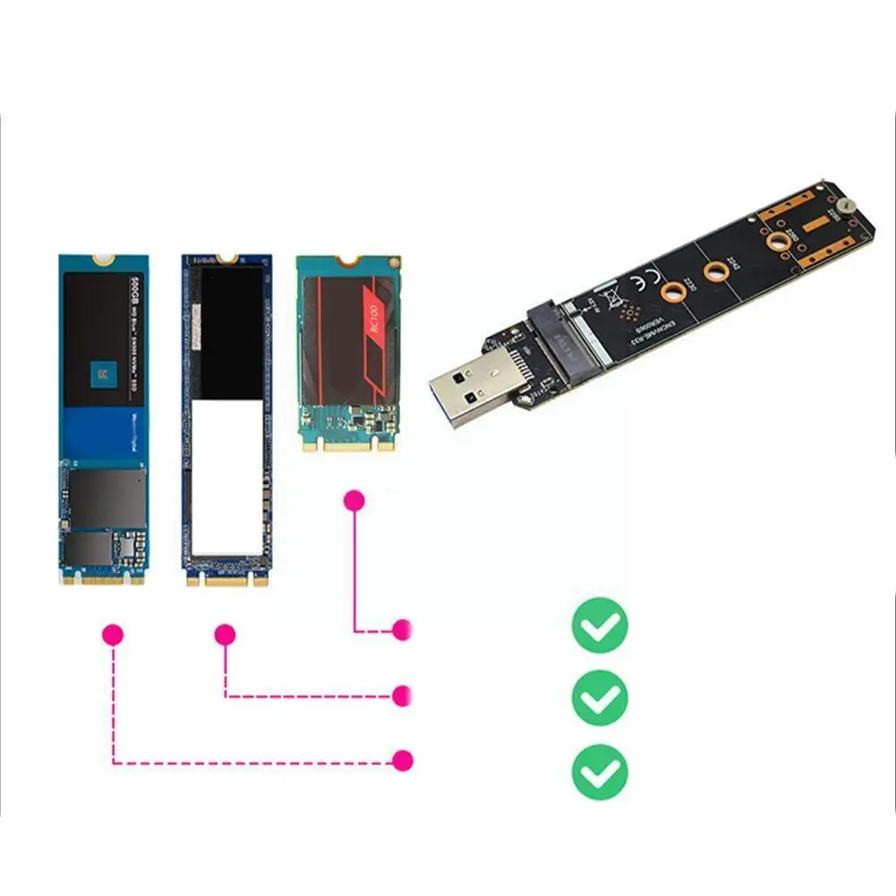 

USB3.1-NVME SATA, двойной протокол M.2, жесткий диск, коробка A, порт к Realtek Protocol NGFF RTL9210B G4S6