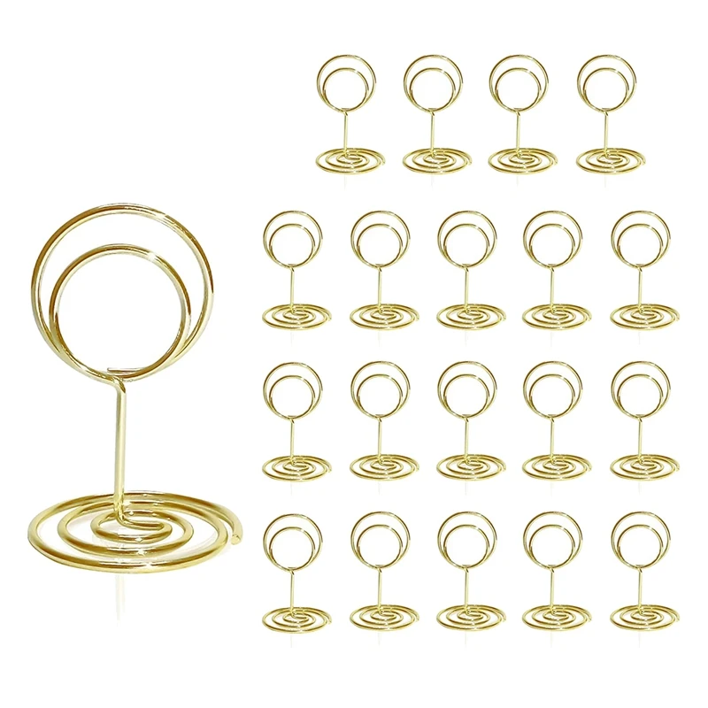 

Table Number Holders 20Pcs - 2 Inch Mini Place Card Holder Short Table Number Stands For Wedding Party