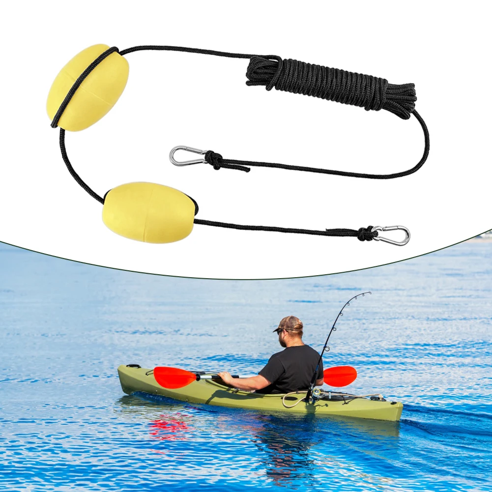 

2Pcs Kayak Anchor Rope Float Nylon Rope Marine Buoy Buoyancy Ball with Carabiner Canoes Dinghies Accessories