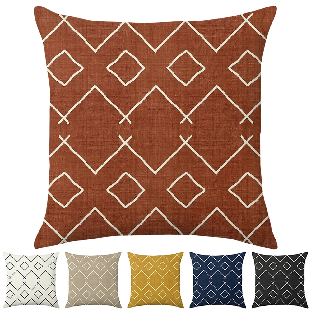 

Nordic Home Decorative Pillows for Sofa Cushion Cover Striped Geometric Pillowcase Living Room Office Throw Pillow Cover 45x45cm