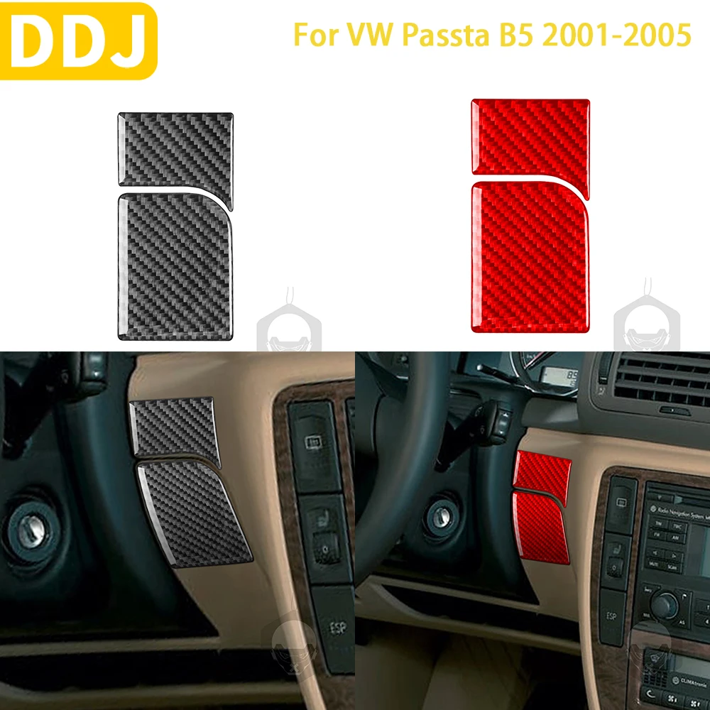 

For Volkswagen Passat B5 2001 2002 2003 2004 2005 Accessories Carbon Fiber Car Interior Steering Column Right Side Trim Sticker