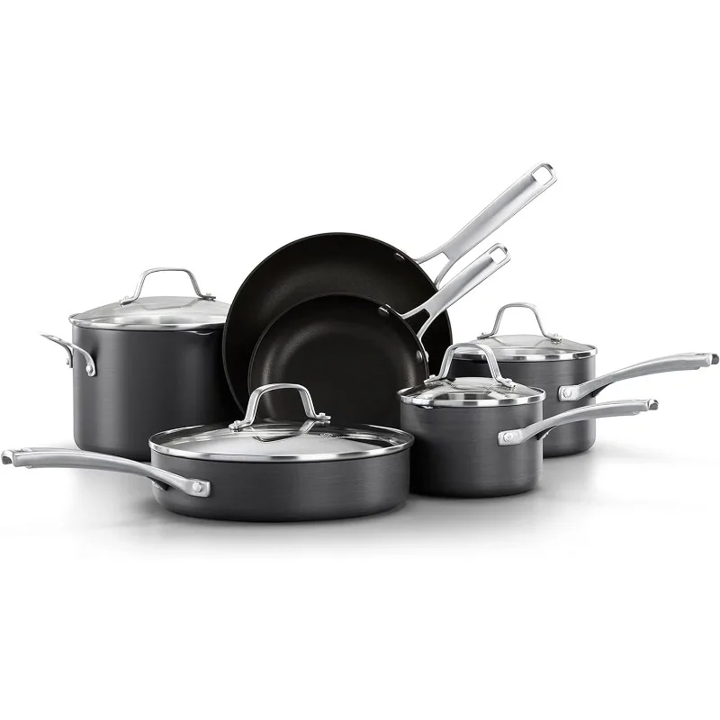 

Calphalon Classic Hard-Anodized Nonstick Cookware 10-Piece Pots and Pans Set