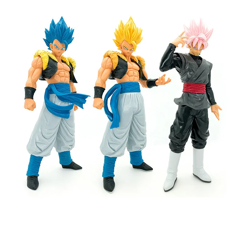 

Dragon Ball Combination Standing PVC FIGURE Gogeta Super Saiyan Quadratic Element Model Ornament Anime Peripheral Gifts