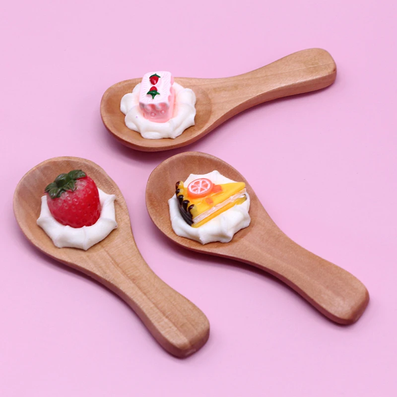 

Dollhouse Miniature Simulation Ice Cream Spoon Model Kitchen Furniture Accessories For Doll House Decor Kids Play Toys Gift